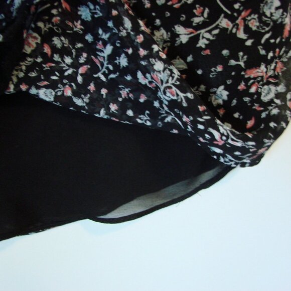 Anthropologie Maeve Floral Crochet Lace Halter Blouse Top Black Size Medium - Picture 12 of 16